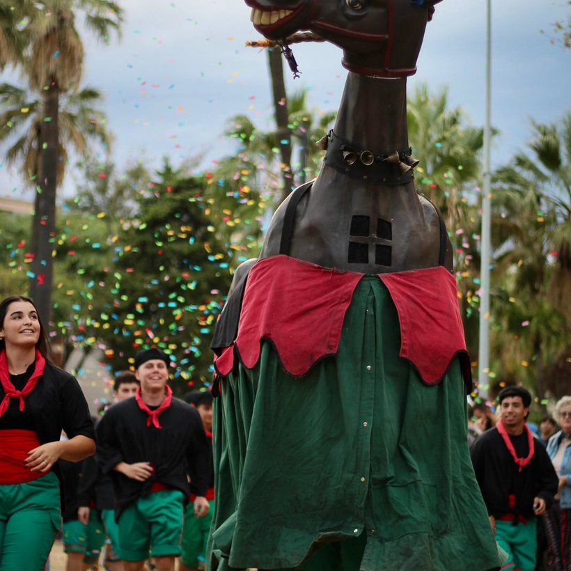 La Mulassa durante el pasacalles de Torredembarra
