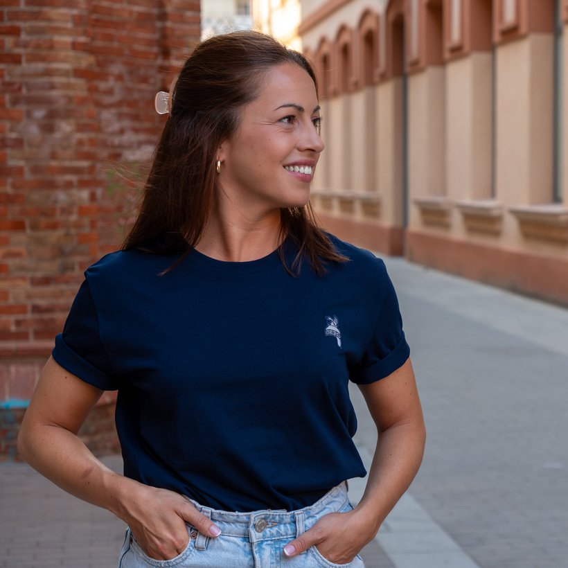 Robafaves Helmet embroidered t-shirt (Dark Blue)